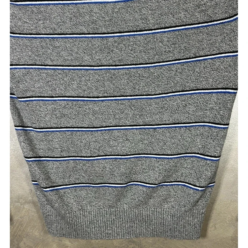 American Eagle Outfitters Sweater Men's Pullover Crew Neck‎ Gray Blue Stripes